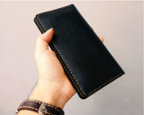 [HCM]Ví nam mẫu dài handmade da (Đen)