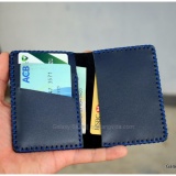 Ví Nhỏ handmade da  thật Galaxy Store GVM02 (Xanh Navy)