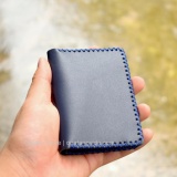 Ví Nhỏ handmade da  thật Galaxy Store GVM02NU (Xanh Navy)