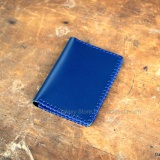 Ví Nhỏ handmade da  thật Galaxy Store GVM02NU (Xanh Navy)