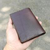 [HCM]Ví passport handmade da thật cao cấp (Nâu đậm)