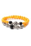 Vòng tay chuỗi hạt Tỏi's Accessories VD39 (Vàng phối đen)