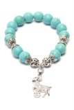 Vòng tay đá Turquoise Tỏi's Accessories VMD2 (Xanh)