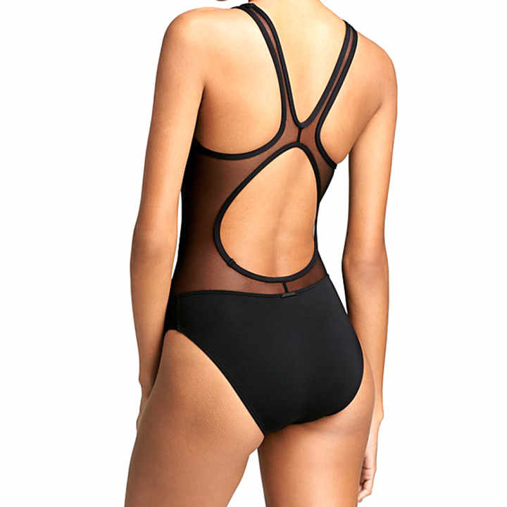 Women Backless Elastic Swimwear Swimsuit Black (Intl)