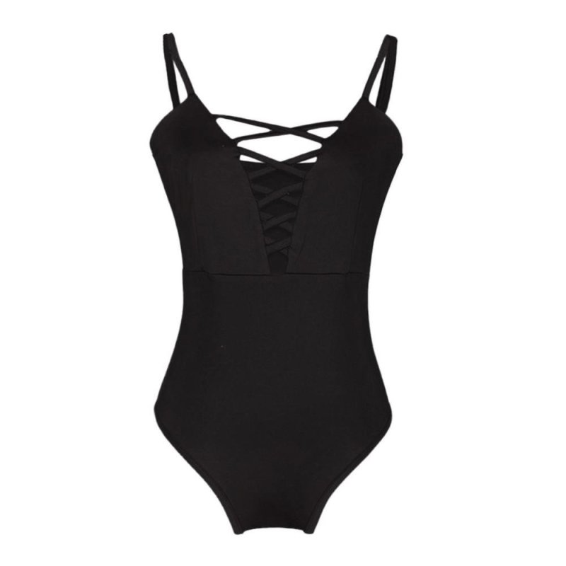 Nơi bán Nữ Mùa Hè Vintage Băng Monokini Mặc Đi Biển Bơi (Đen)-quốc tế