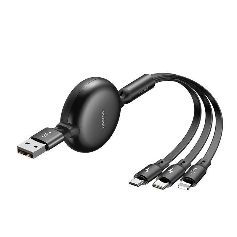 Octopus 3 in 1 Adjustable Fast Charge Cable Transmission for iPhone/Type-C/Micro