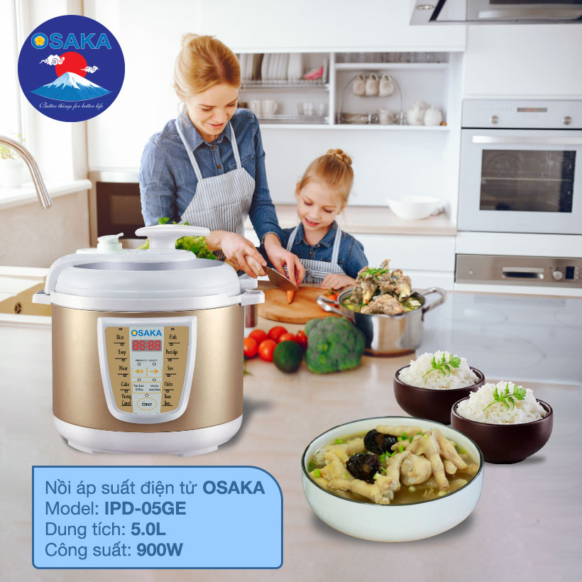 Nồi áp suất điện tử 5.0 Lít OSAKA IPD05GE