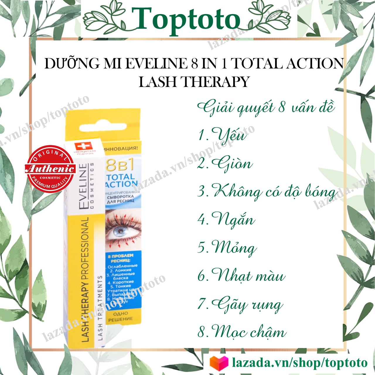 [HCM]Huyết thanh dưỡng mi Eveline 8in1.