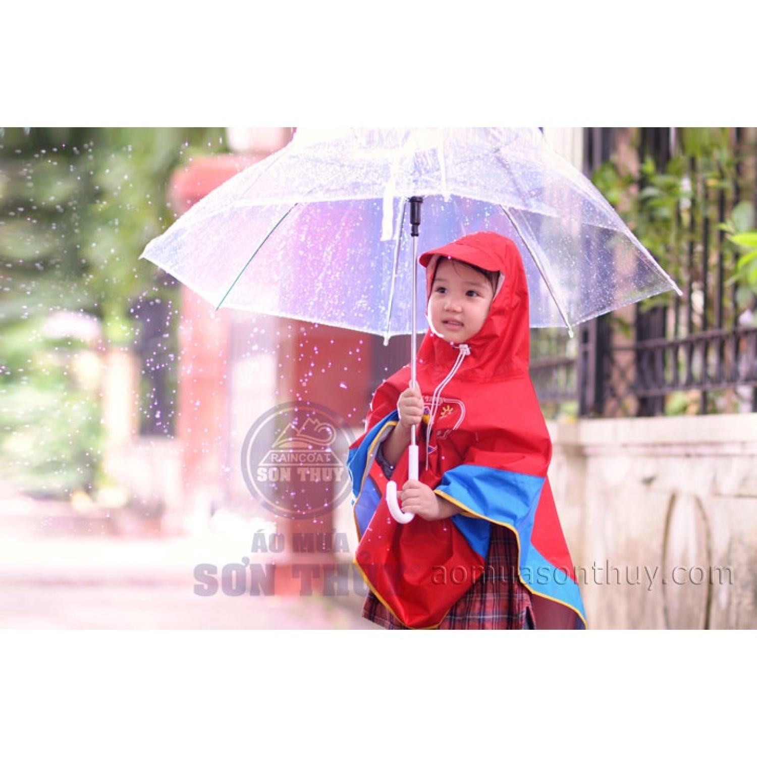 Áo mưa trẻ em cánh bướm Sơn Thủy, áo mưa cho bé bằng vải dù siêu nhẹ