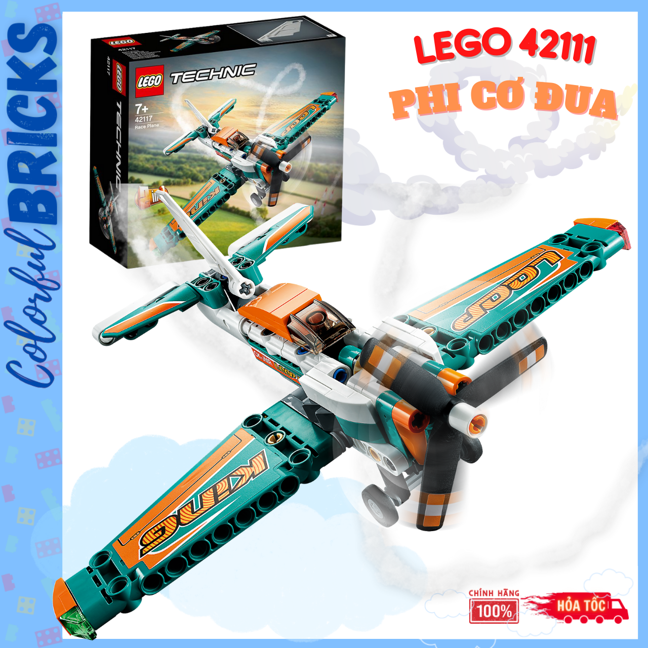 Lego Technic 42117 - Phi cơ đua (Chính hãng)