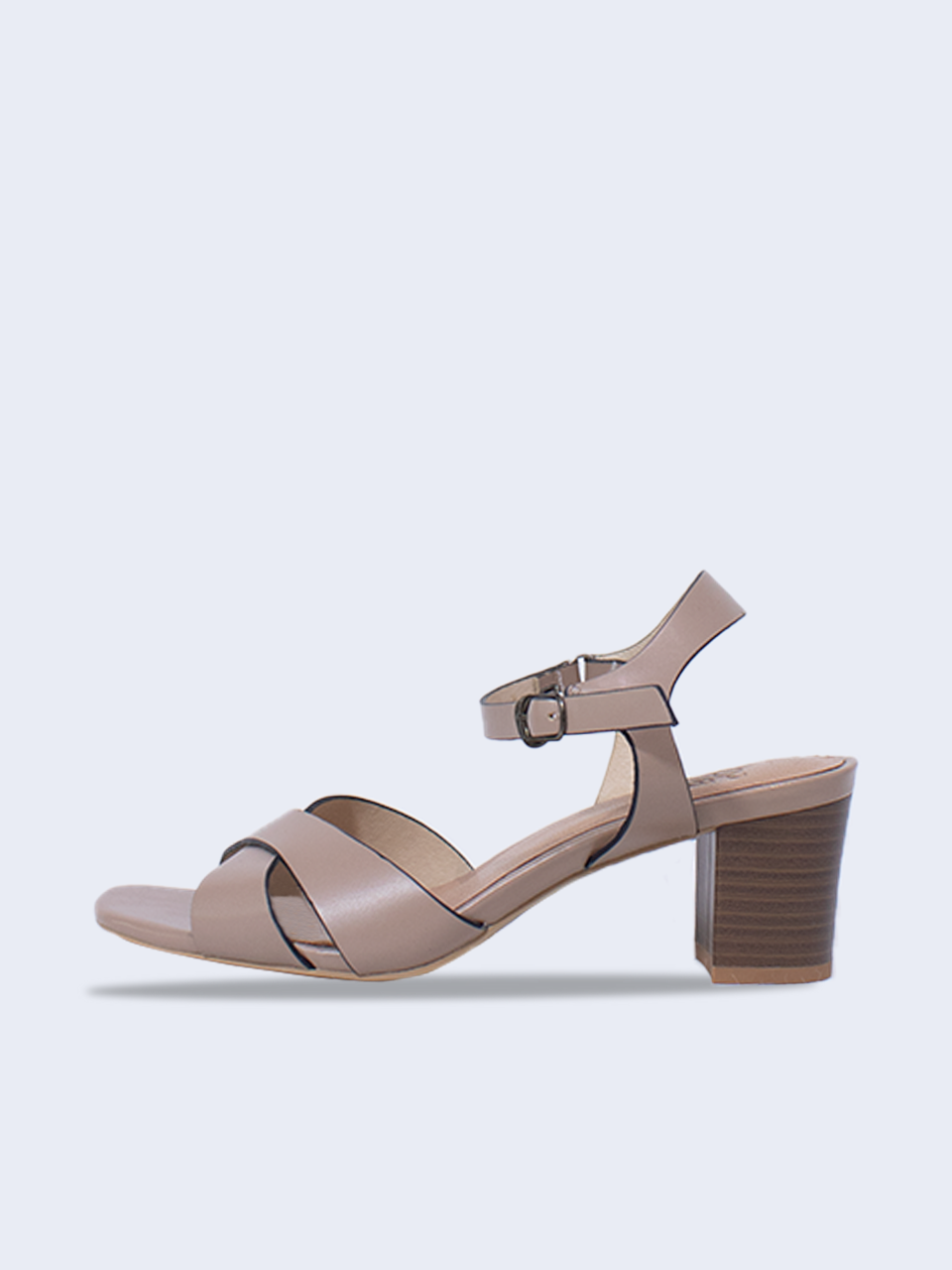 Giày Sandal nữ gót trụ 5cm da thật quai chéo SD02 - SALSA