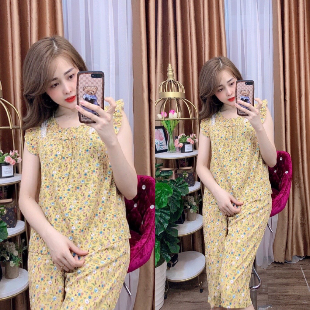 ĐỒ BỘ LỤA LỬNG HỌA TIẾT HOA MỚI NHẤT (ẢNH THẬT) CÓ SIZE 40-75KG - LUA24