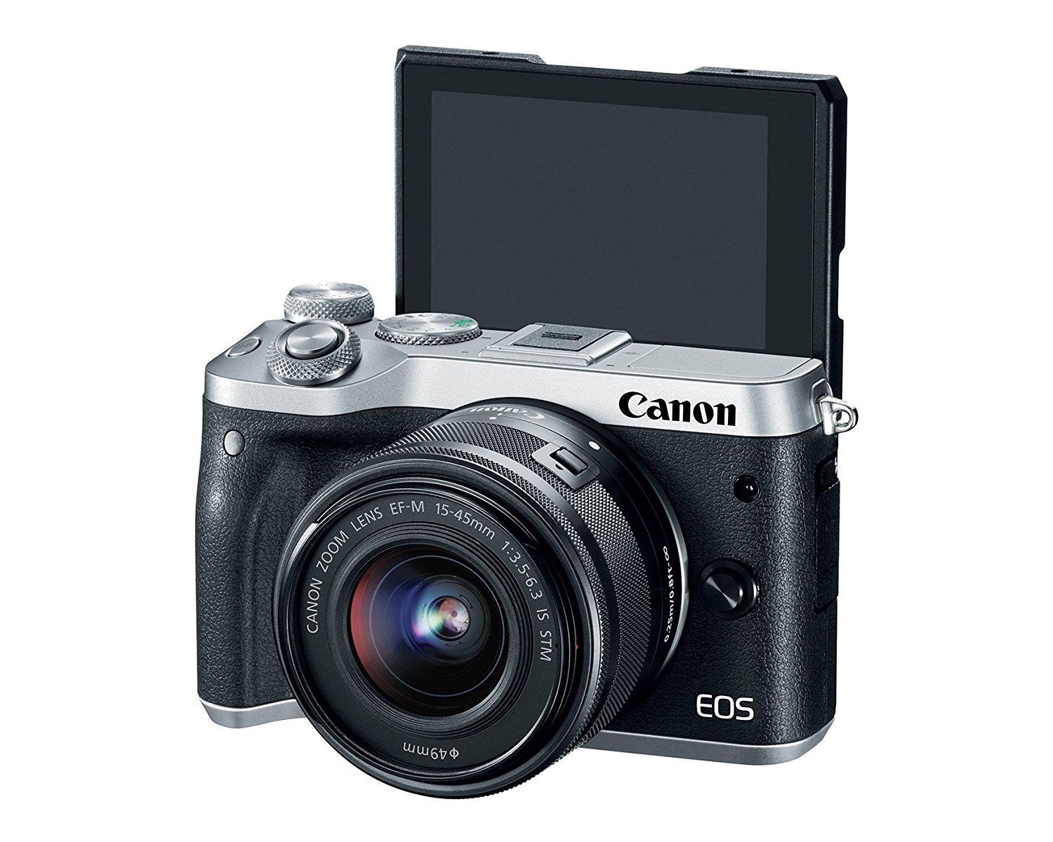 [Trả góp 0%]MÁY ẢNH CANON EOS M6 + LENS KIT 15-45MM - Bạc (Lê Bảo Minh)