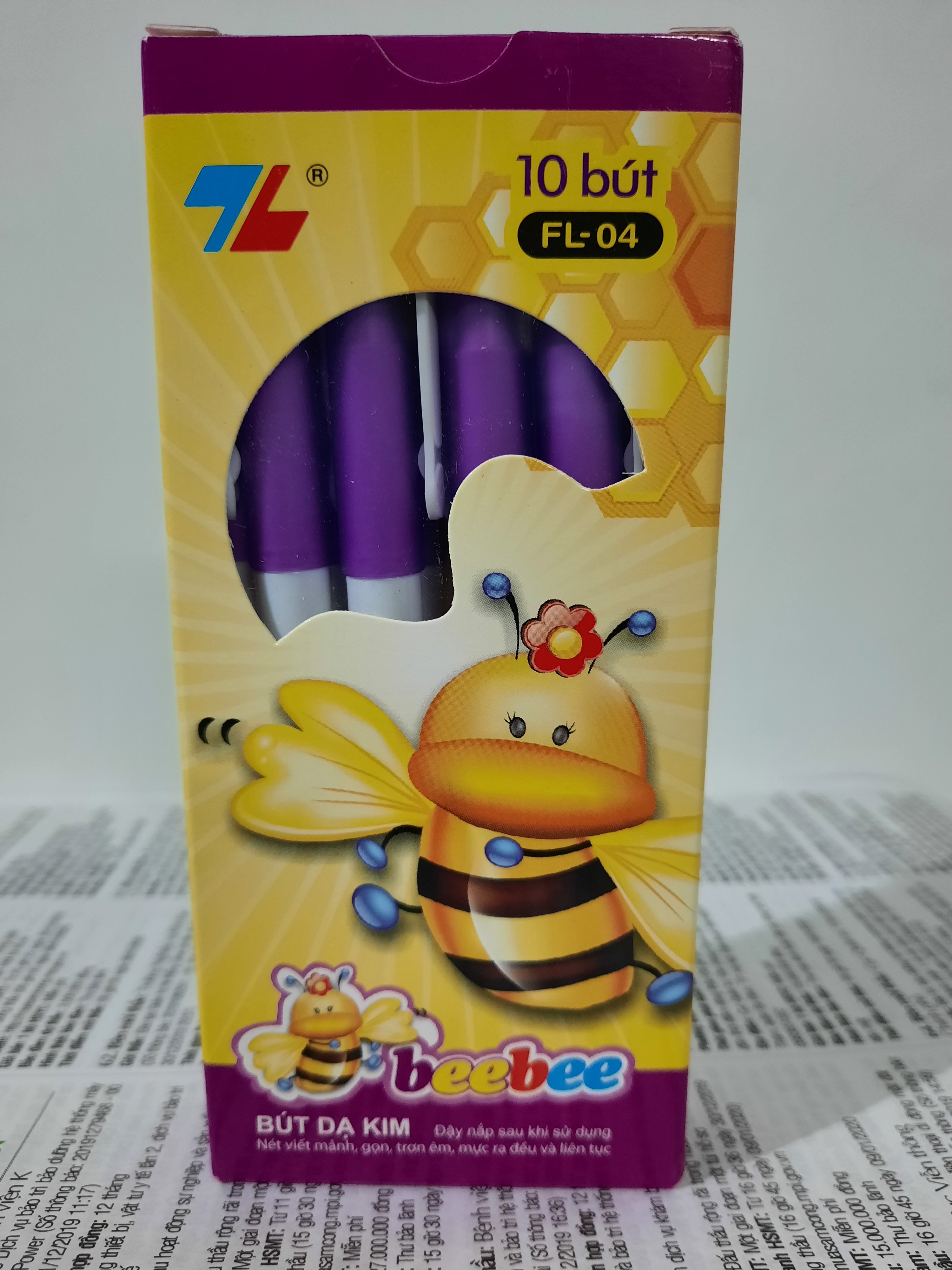 Bút bebe-bút dạ kim màu tím