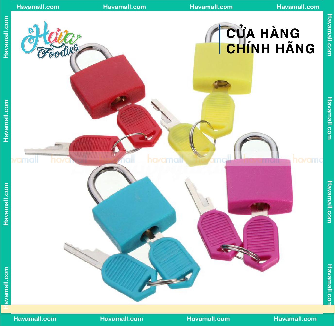 [HCM]Ổ Khóa Hành Lý 4 Màu Uncle Bills