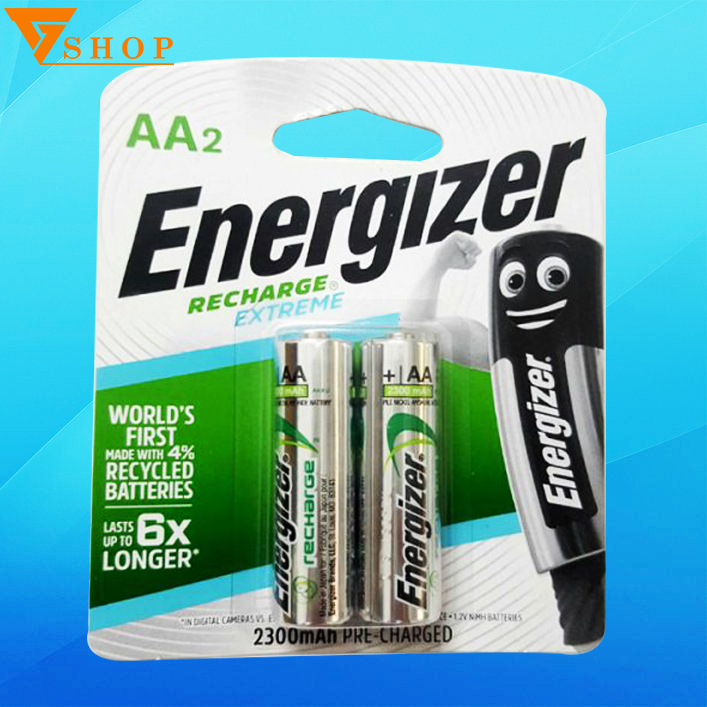 Vỉ 2 viên Pin sạc AA  Energizer 2300mah (pin sạc tiểu )
