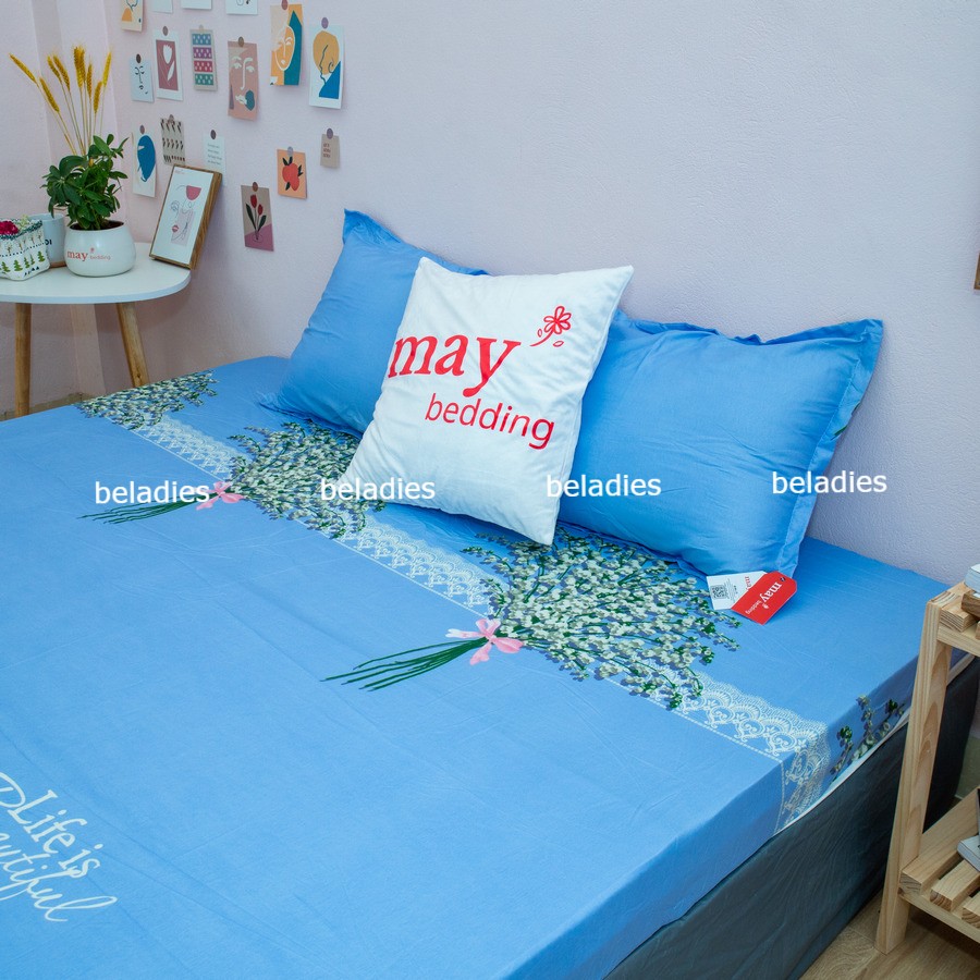 Bộ ga giường gồm 1 drap trải giường kèm 2 vỏ gối nằm nhiều mẫu đầy đủ kích thước Belady bedding