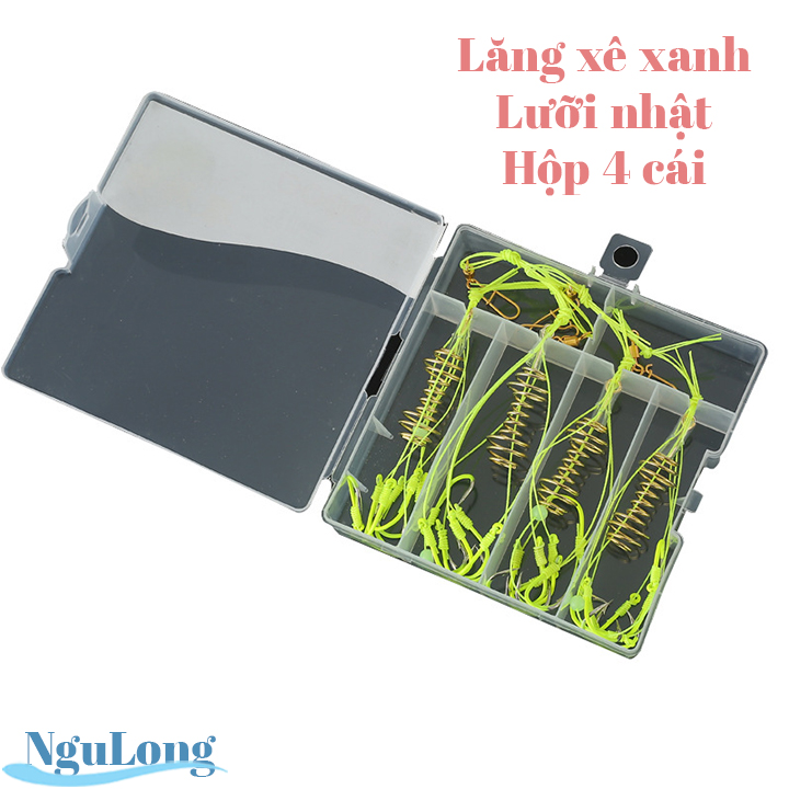 Hộp 4 lưỡi câu lăng xê lưỡi nhật - lưỡi câu cá ( Ngu Long )