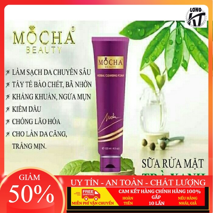 Sữa rửa mặt tinh chất trà xanh nha đam Mocha Sữa rửa mặt tinh chất trà xanh nha đam Mocha giúp làm sạch sâu da, loại bỏ các tế bào chết, se khít lỗ chân lông.