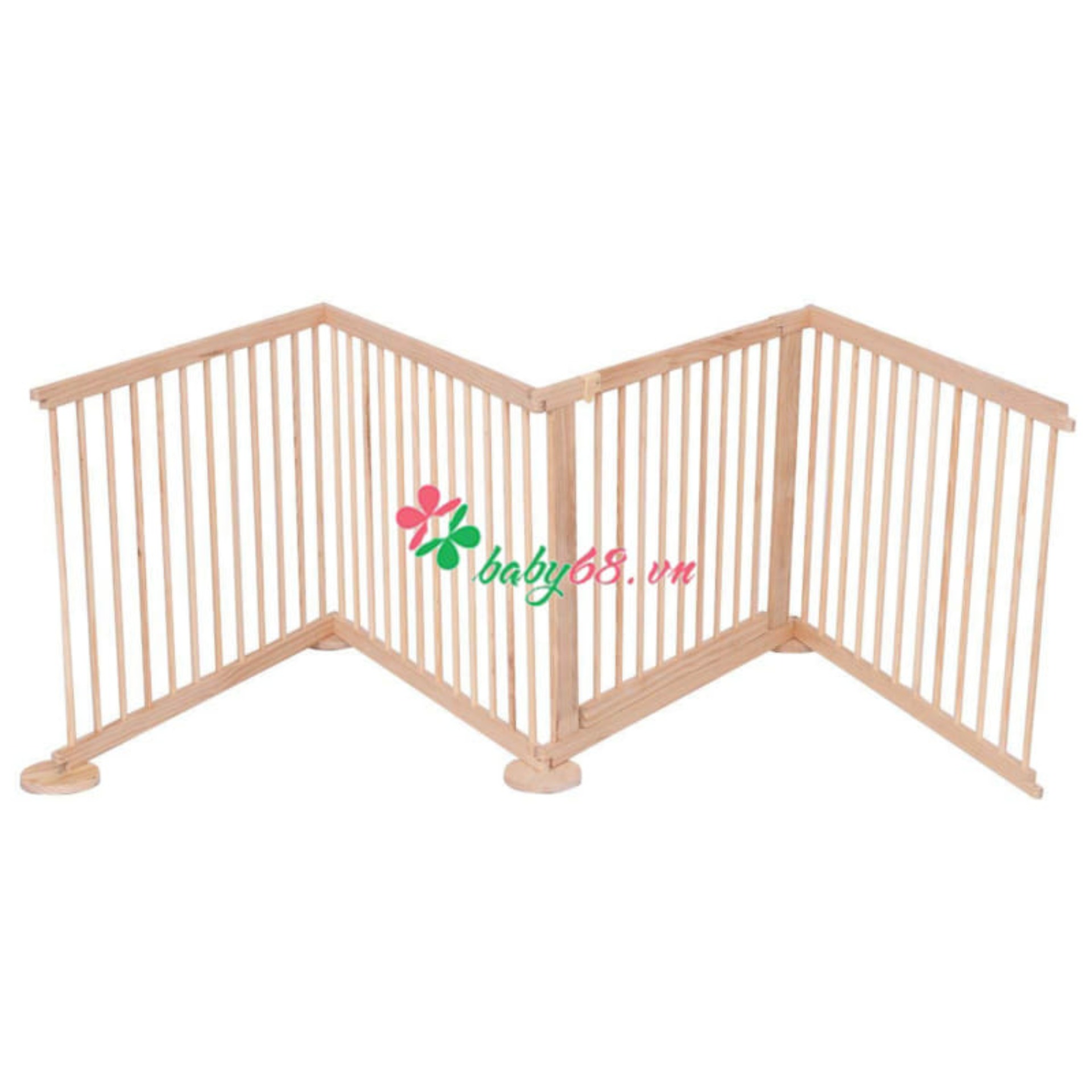 Rào chắn gỗ ( cũi 3d  = 4 cánh ) cho bé