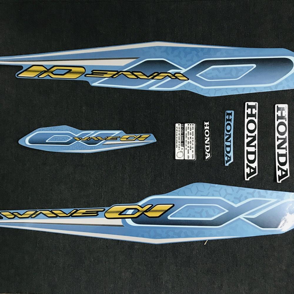 [DECAL] TEM DÁN XE WAVE ANPHA ĐỜI 2019 3 LỚP MẪU MÃ MỚI (MÀU XANH NGỌC)