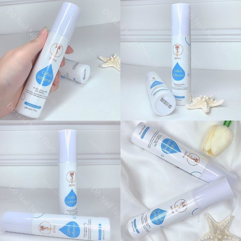 Chai xịt mềm da chà gót Jeliva