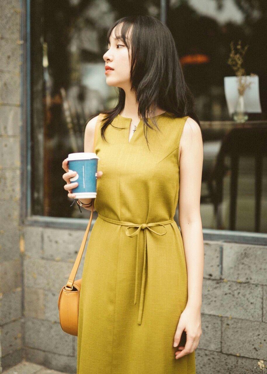 [HCM]đầm Dáng Suông lệch tà 2 màu