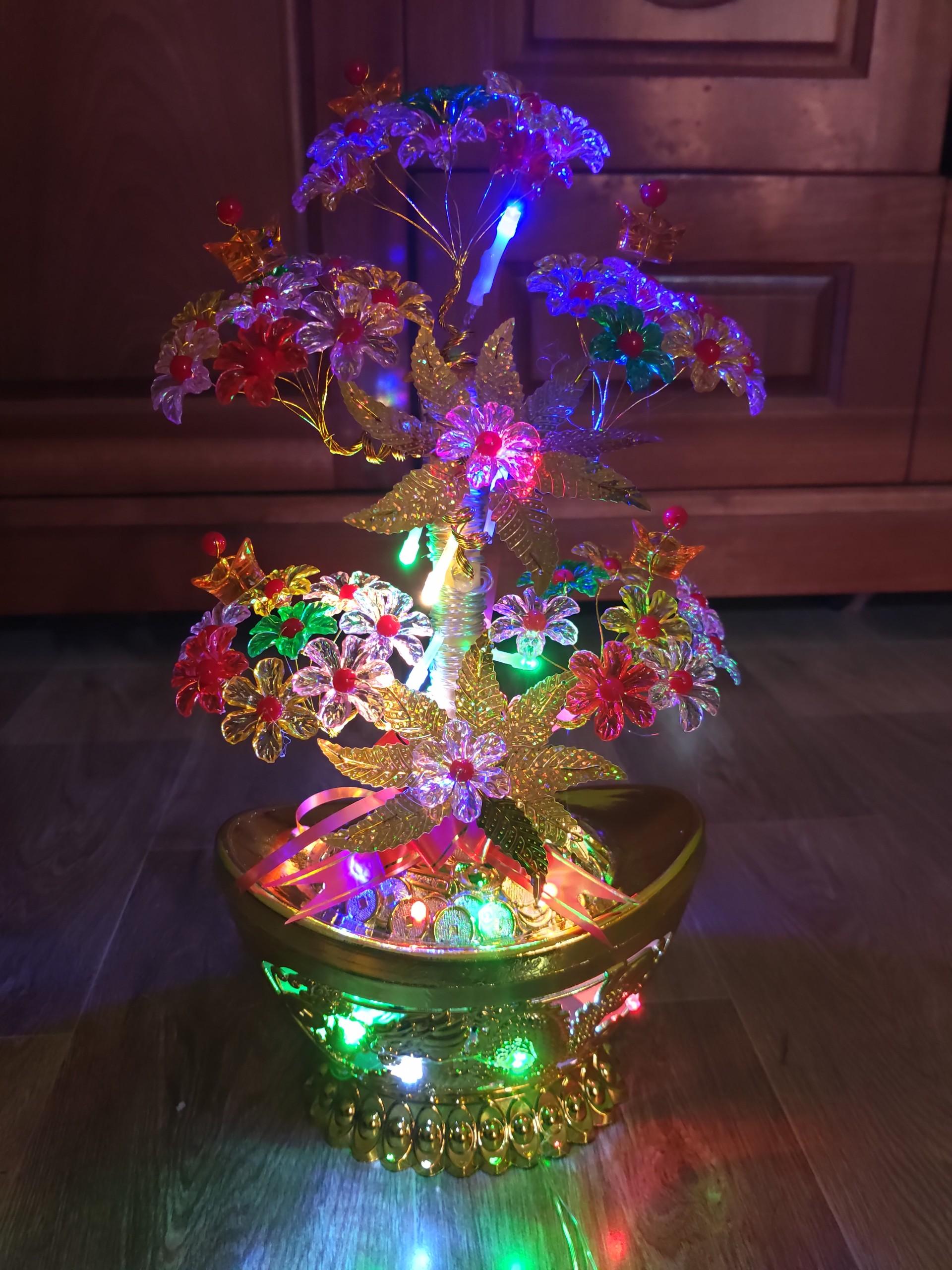 Tree fortune money bunch needle lamp Feng Shui Church jewelry decoration