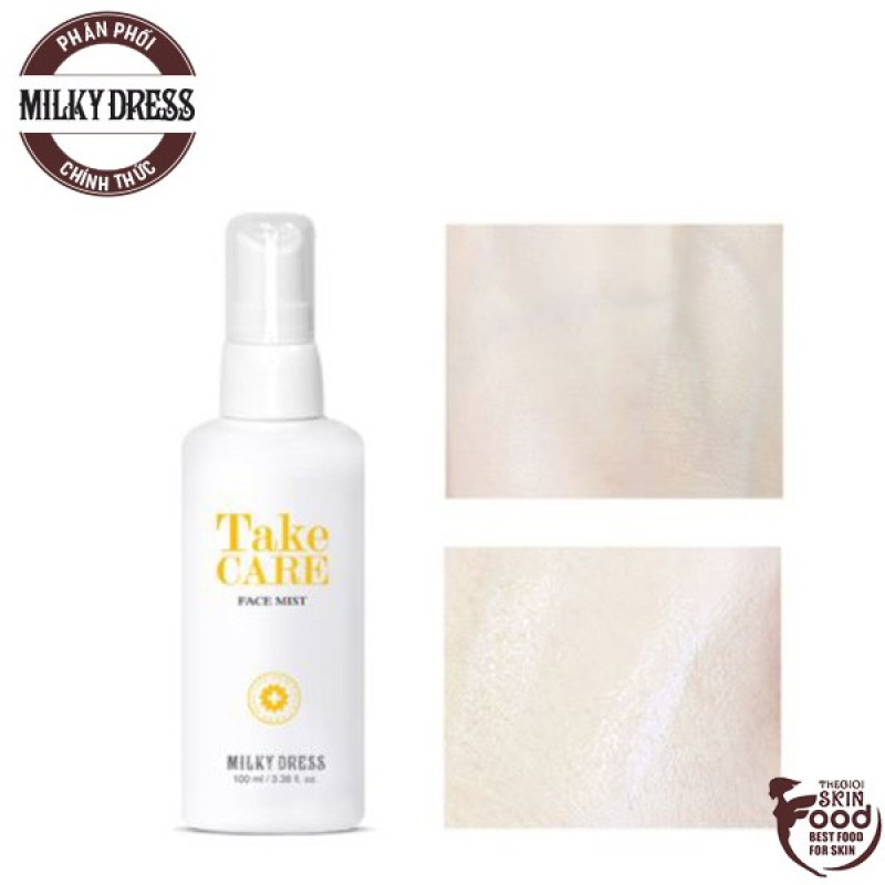 Xịt Khoáng Cấp Ẩm, Làm Dịu Da Milky Dress Take Care Face Mist 100ml nhập khẩu