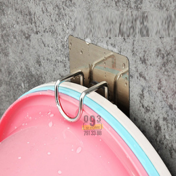 Strong adhesive washbasin hook bathroom wall without trace hook creative bathroom wall hanging basin rack