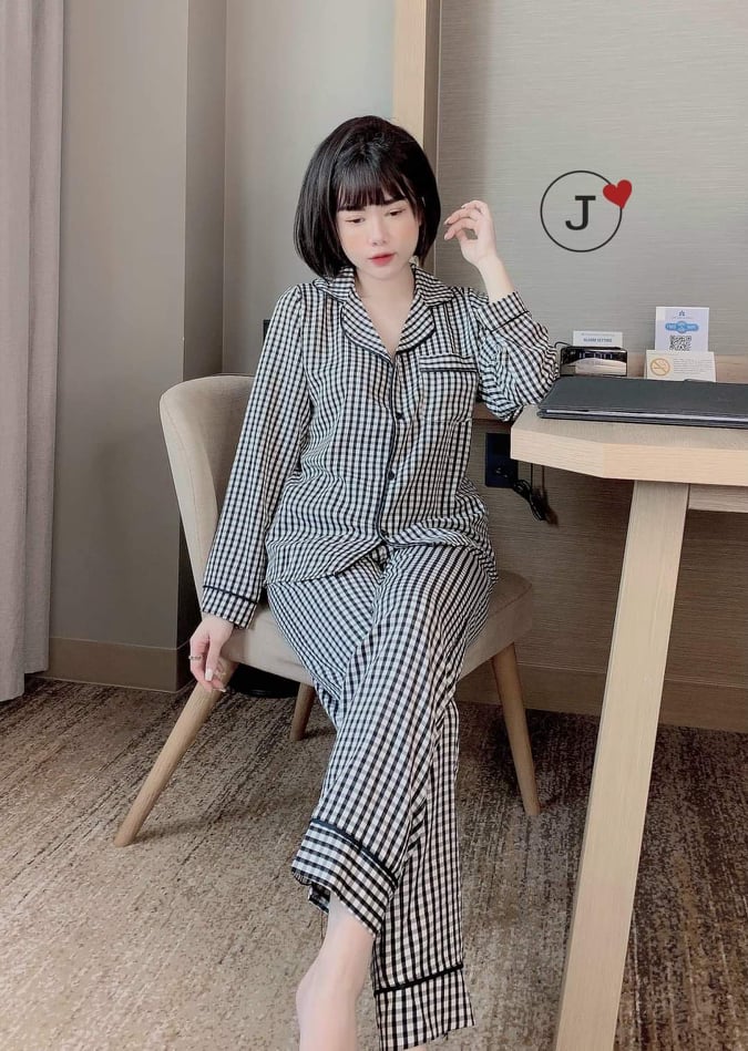 Bộ Pijama lụa mango tay dài có size