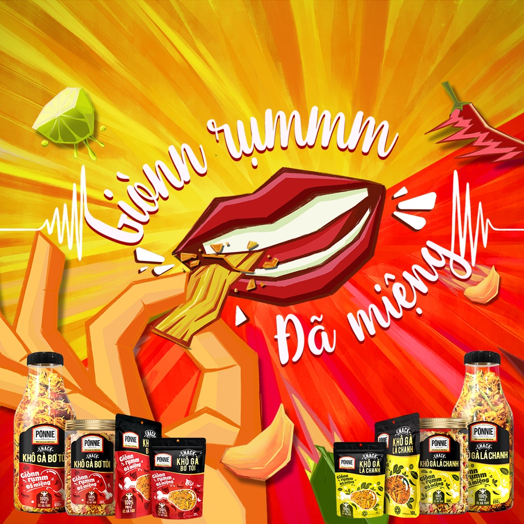 Snack Khô Gà Ponnie 25g