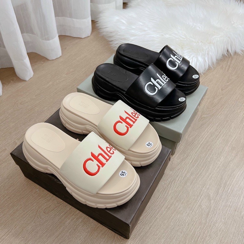 Dép bánh mì nữ chlee cao 7cm siêu nhẹ