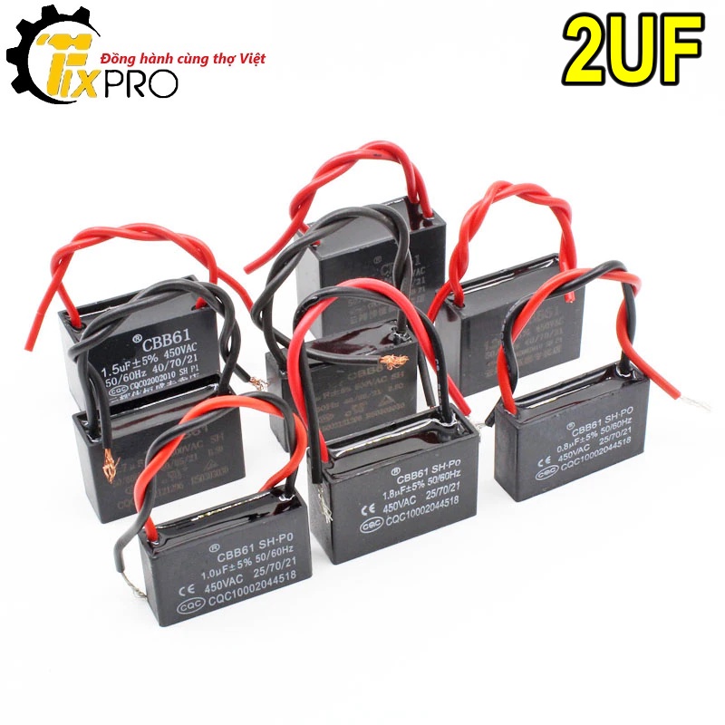 Tụ điện cbb61 2uf 450v