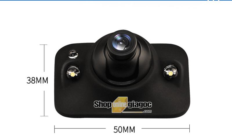 Camera gắn gương cập lề xoay 360 độ 2 LED