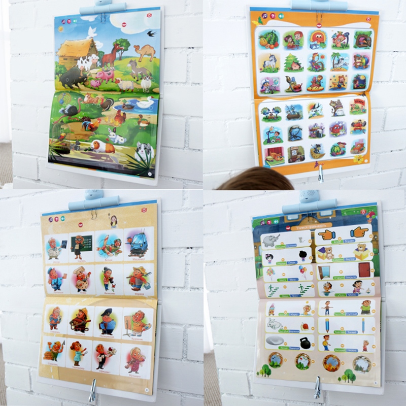 ◑◑ Russian Language Reading E-book Toys for Children Learning Interactive Reading Voice Book Kids Study Early Educational Gift
