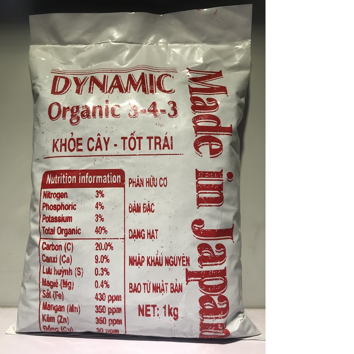 Phân bón hữu cơ DYNAMIC Organic 3-4-3 KHỎE CÂY TỐT TRÁI (#vattutronglan #caycanh #phanthuoc)