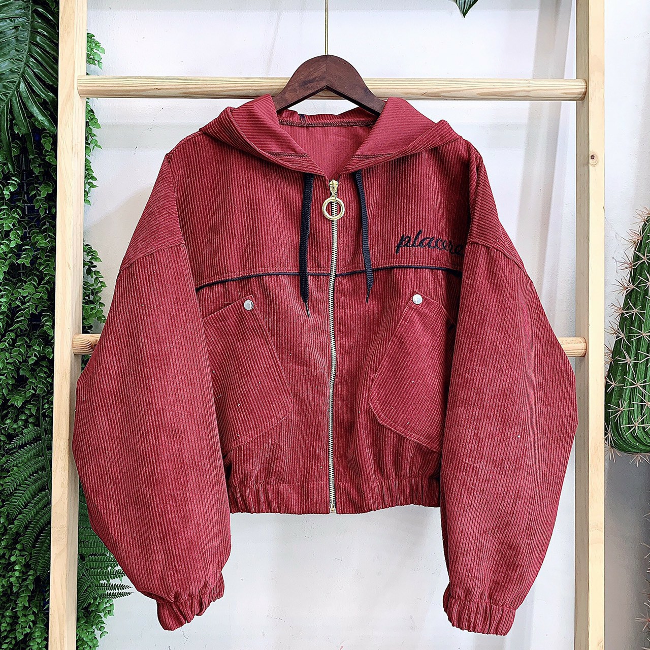 ÁO KHOÁC NHUNG QC HÀNG CHUẨN ĐẸP LOGO THÊU CHẤT LƯỢNG