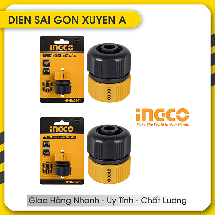 2 Đầu nối ống nước mềm Fi14 INGCO HPHM0201