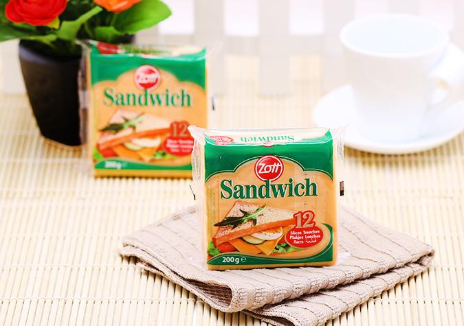 Phô mai lát Sandwich Zott gói 200g (12 lát)