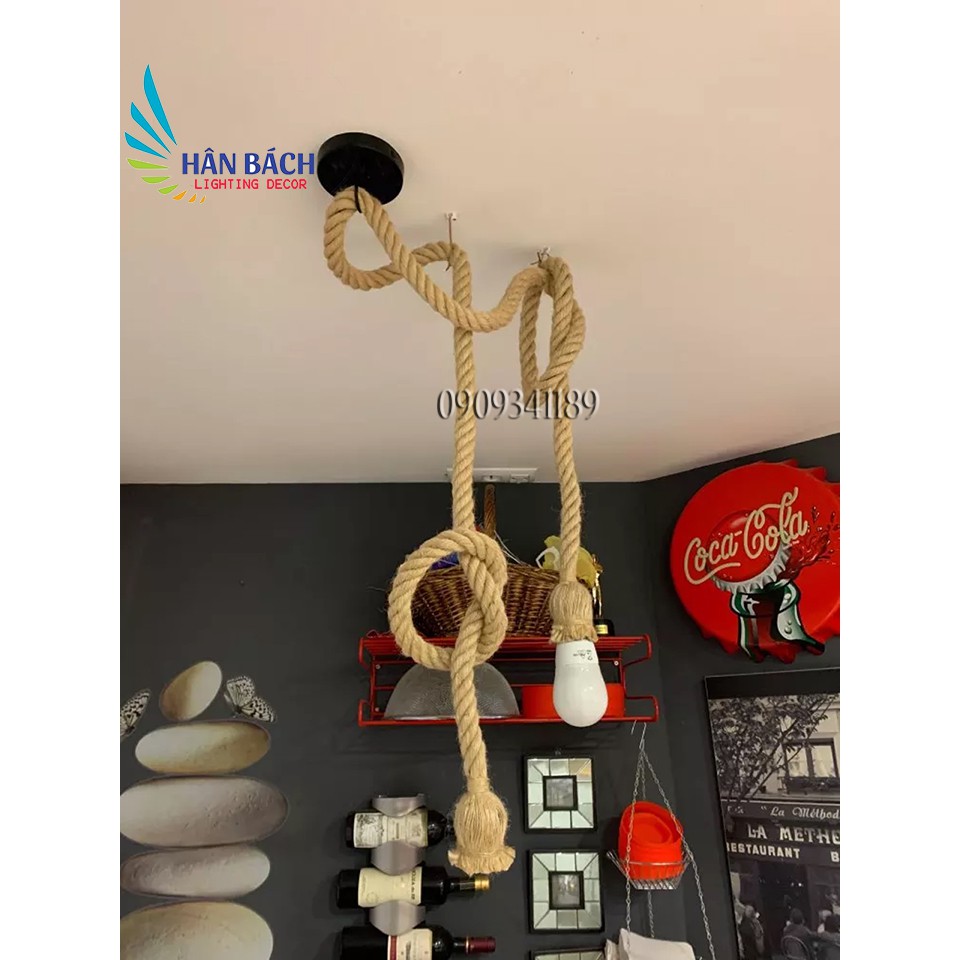 [HCM]Đèn thả dây thừng độc đáo cho Shop (2 x 1m chưa bóng)