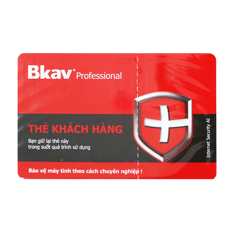 Phần mềm diệt Virus Bkav Pro Internet Security AI Bảo vệ máy tính 1pc/năm