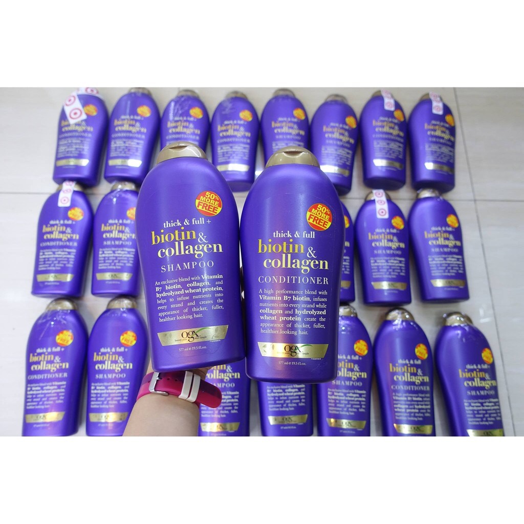 Bộ Gội Xả Biotin Colagen 577ml x 2