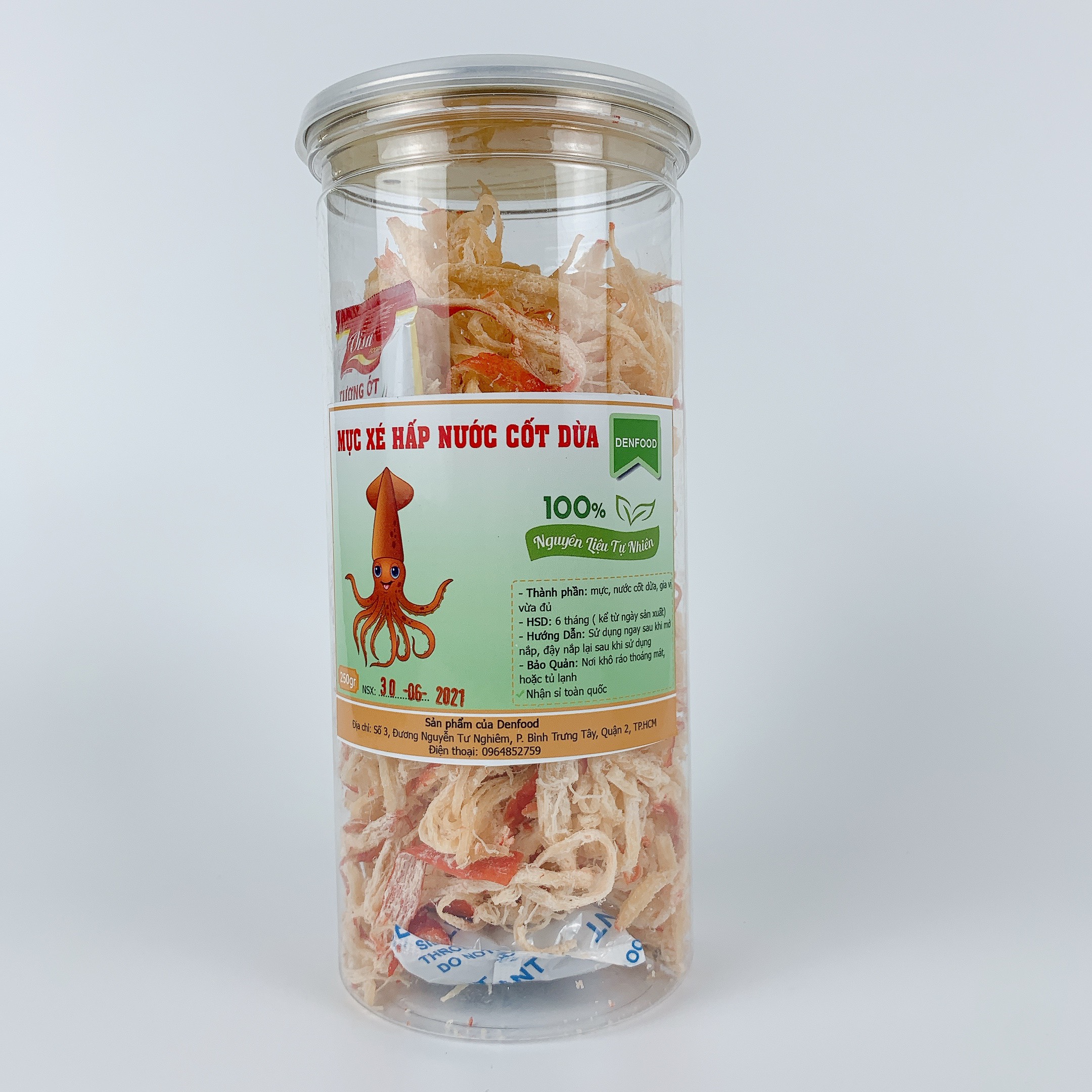 [HCM]Khô mực xé hấp nước cốt dừa 250g