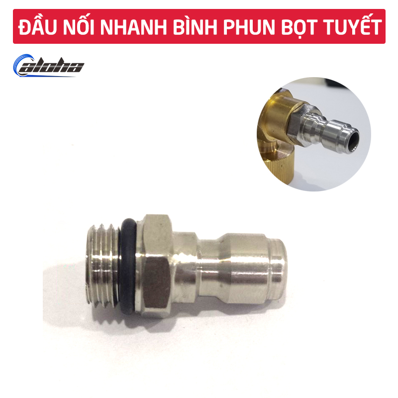 Đầu đực nối nhanh ¼ inch – đầu nối súng phun với béc xịt rửa, bình phun bọt tuyết máy rửa xe cao áp, máy rửa xe gia đình C0004-29