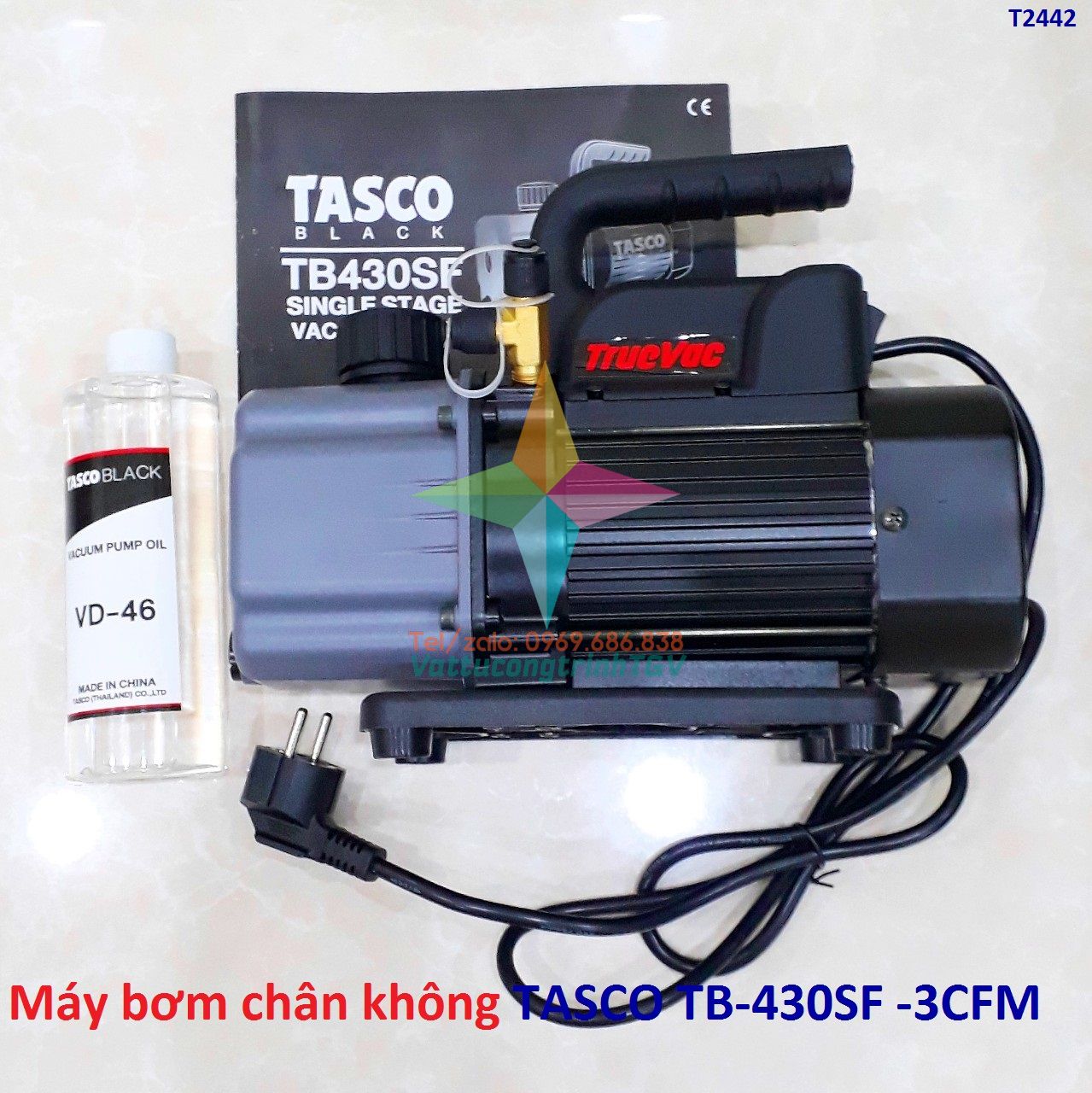 Máy bơm chân không một cấp công nghệ Nhật Bản TASCO TB-430SV -3CFM