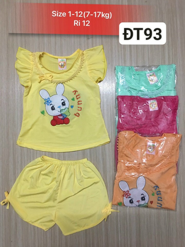 Combo 4 bộ đồ thun lạnh cho bé ,gái 5-27kg