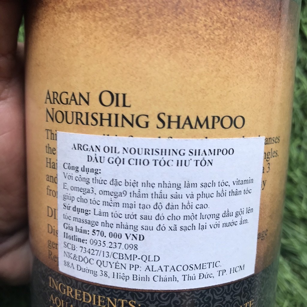 [HCM]Dầu gội phục hồi tóc hư tổn Argan Deluxe Shampoo 1000ml