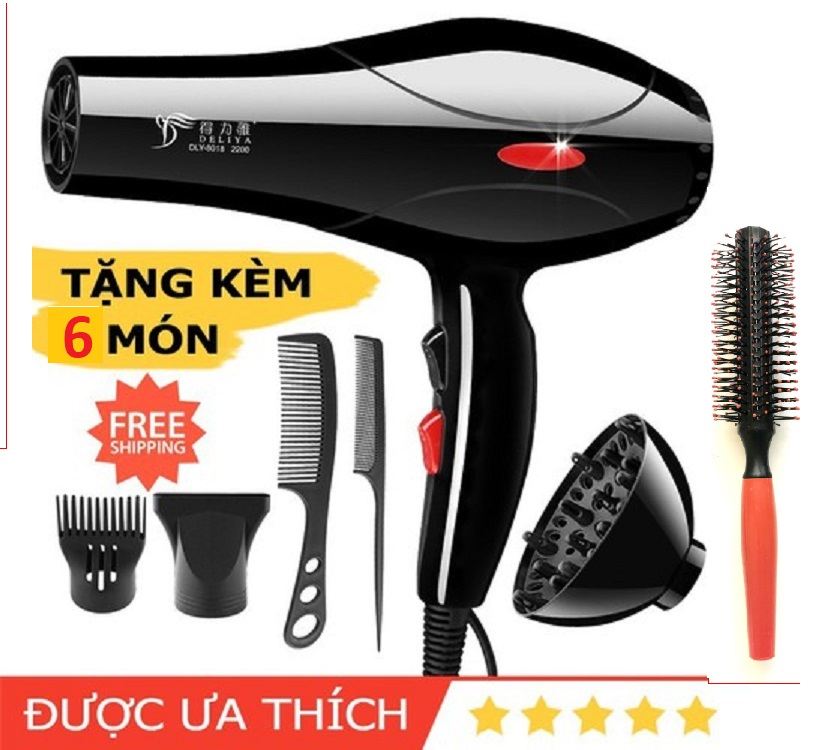 Máy Sấy Tóc Deliya 3 Cấp Độ Nhiệt Công suất 2200W Tích hợp 3 cấp độ gió Thiết kế chuyên nghiệp, Bảo hành 12 tháng