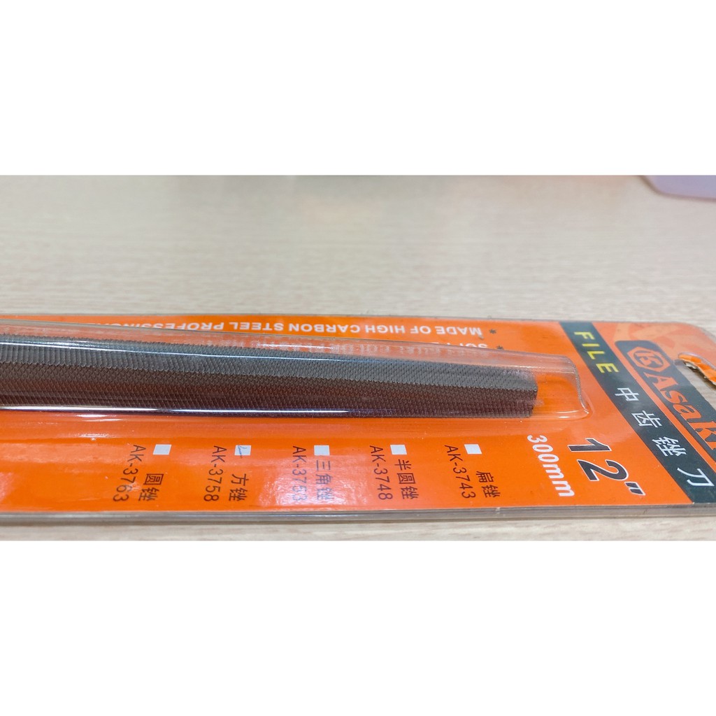 Dũa Asaki giũa vuông 6"-150mm 8"-200mm  10"-250mm  12"-300mm( dũa sắt giũa sắt) cán nhựa , bán lẻ 1 cây